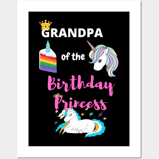 Grandpa of the Birthday Princess Posters and Art